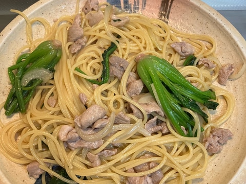 豚肉とほうれん草の和風パスタ^_^